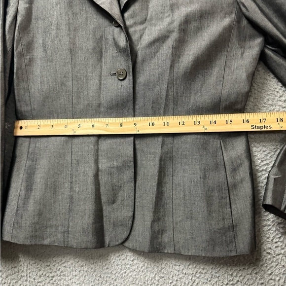 Kasper ASL Blazer Womens 6P Gray 3 Button Lined Long Sleeve - Picture 11 of 12